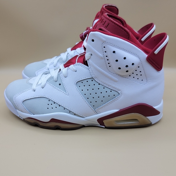 Nike Air Jordan 6 Retro Alternate Men\'s Shoes Size 8.5 White Pure Platinum Red main image 8